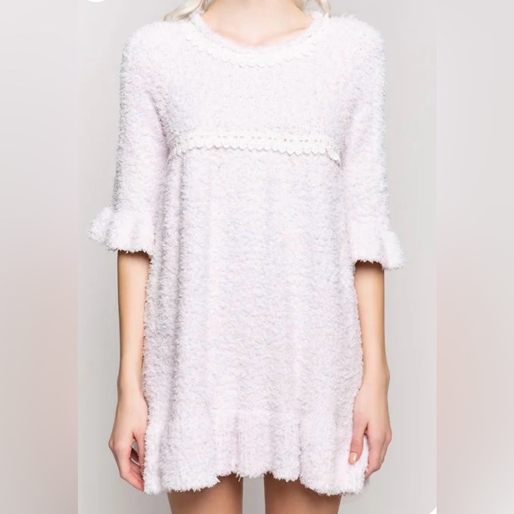 POL Berber Fleece Sweater Dress